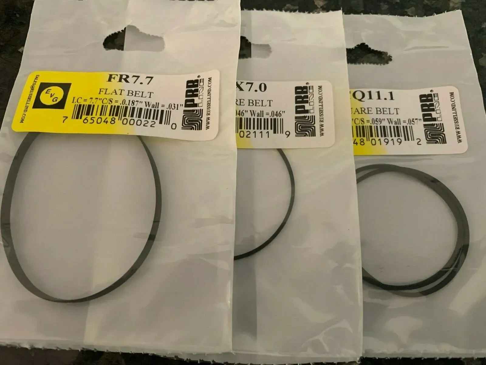 Sansui SC-2002, SC-3000, SC-3003 Cassette Deck Belt Set.