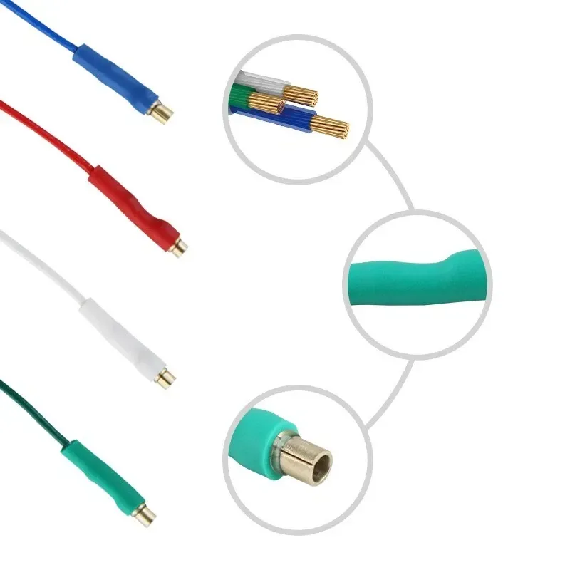Cartridge Headshell leadwire, lead wire with heat-shrink sleeves.