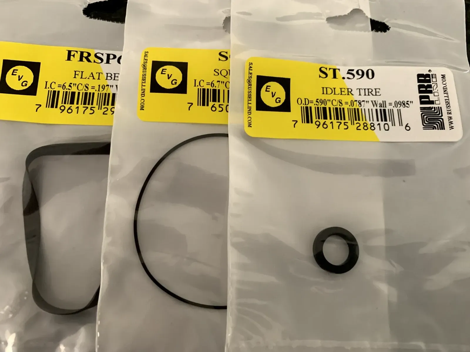 Nakamichi BX100, BX125, BX150 Cassette Deck belt and tyre set