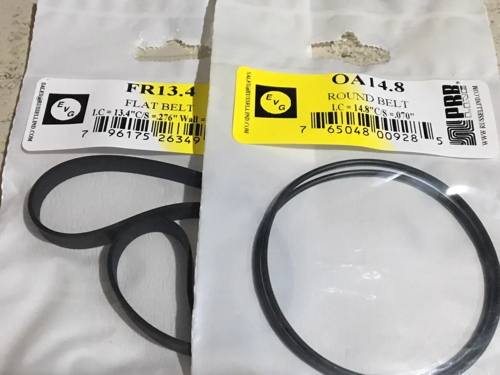AKAI GX4000D, GX4000DB reel-to-reel Flywheel and Counter belt set