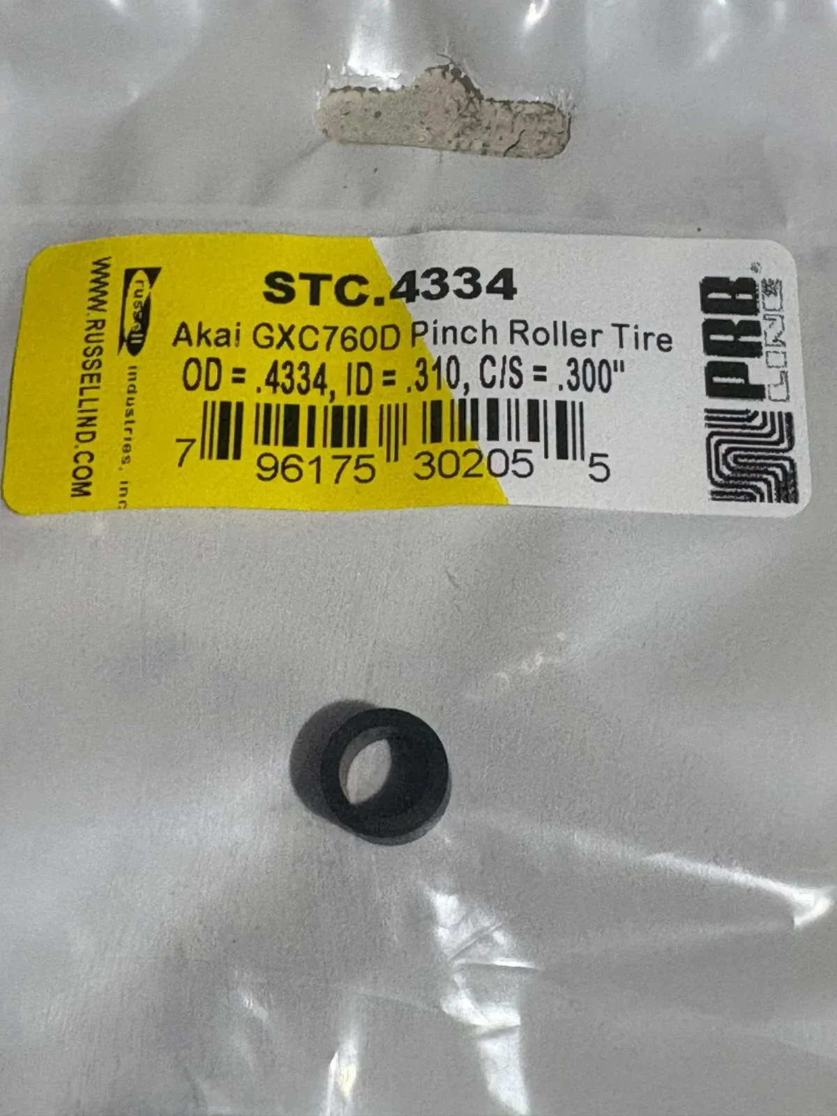Akai GXC-760D Cassette Deck Pinch Roller tyre.