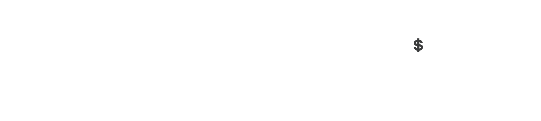 A black and white image of a dollar sign on a white background.