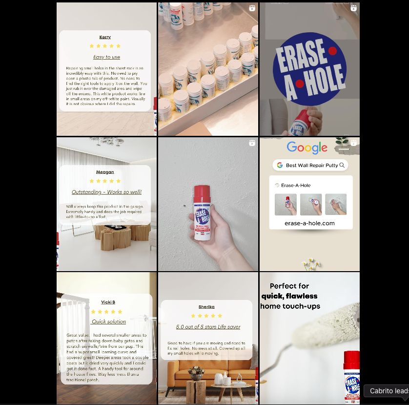 A collage of photos with a sign that says erase a hole