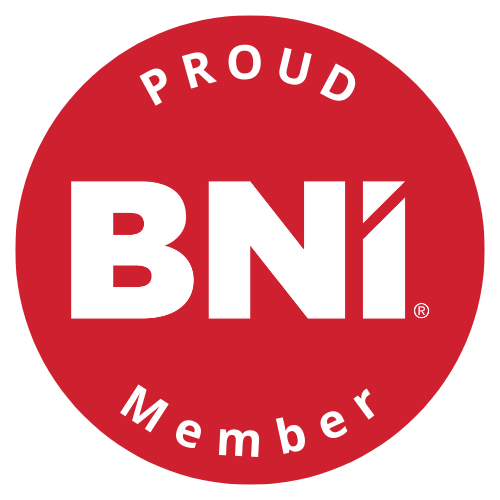 A red circle with the word bni on it