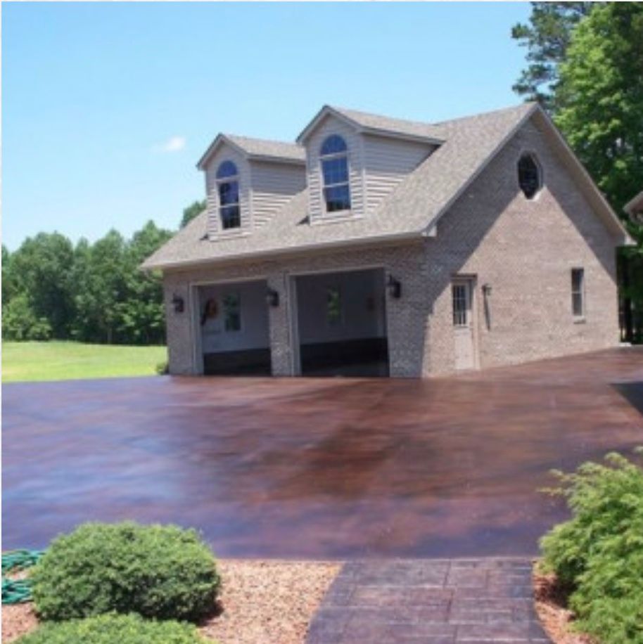 STAINED AND ENGRAVED CONCRETE