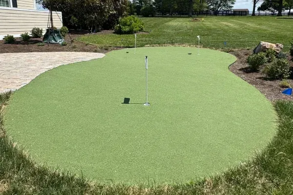 Artificial turf lawn installation in Lexington, KY