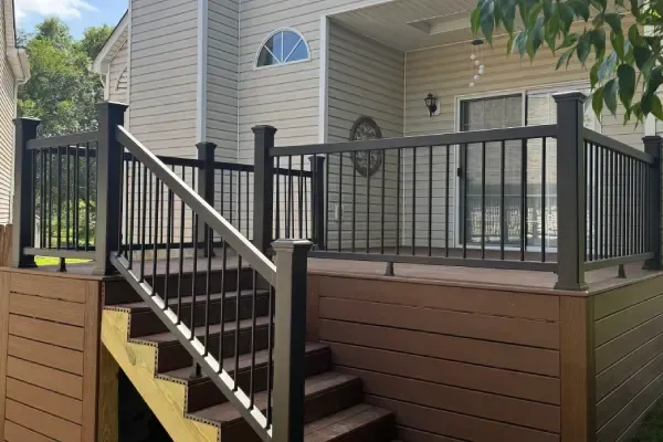 Raised deck with pergola in Lexington KY