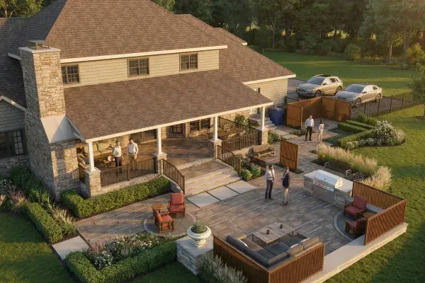 Outdoor living services in Lexington, KY creating functional and inviting spaces with custom landscape features, hardscaping, and outdoor design elements.
