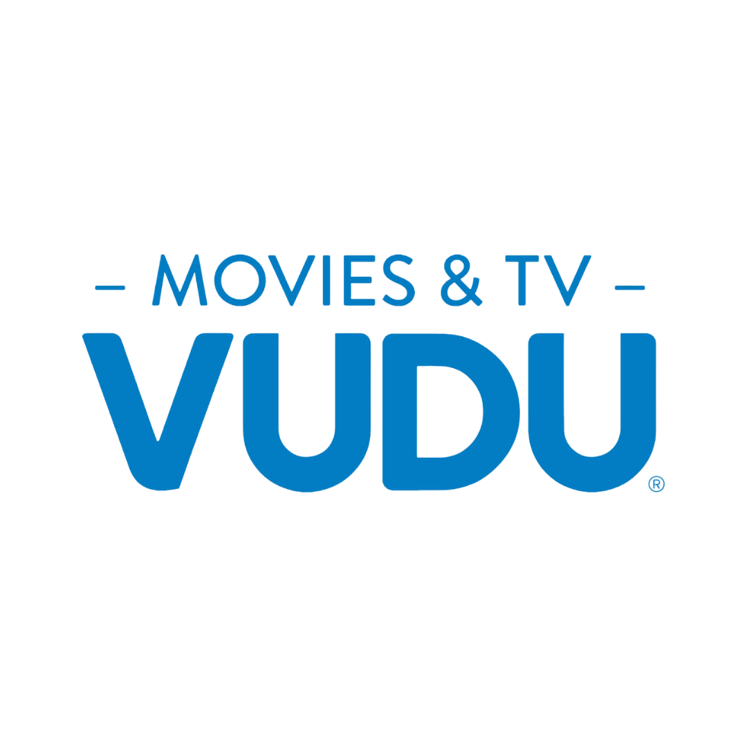 Vudu Movies & TV logo in blue on a white background