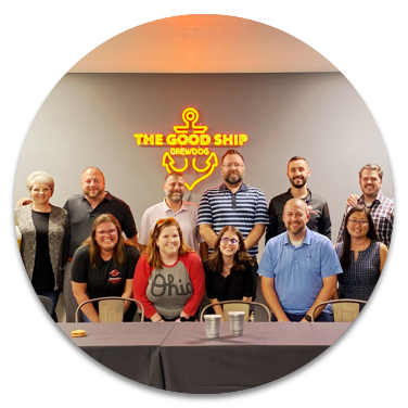 Women looking at post it notes