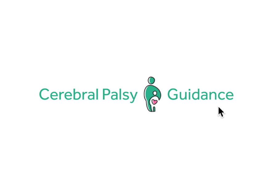 A logo for cerebral palsy guidance with a mouse pointer.