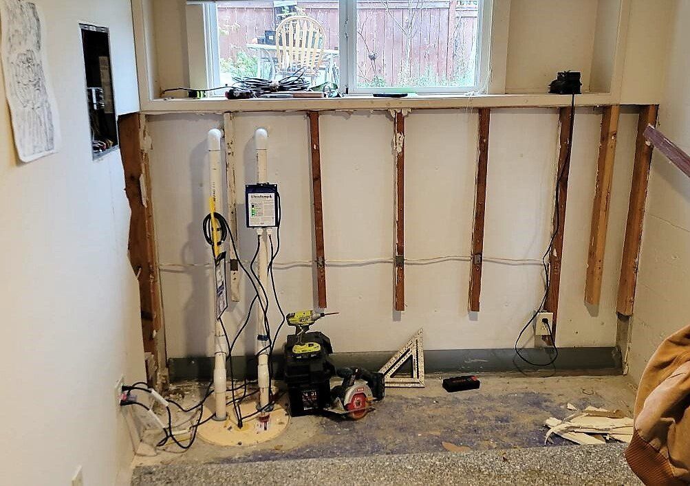 Unfinished wall