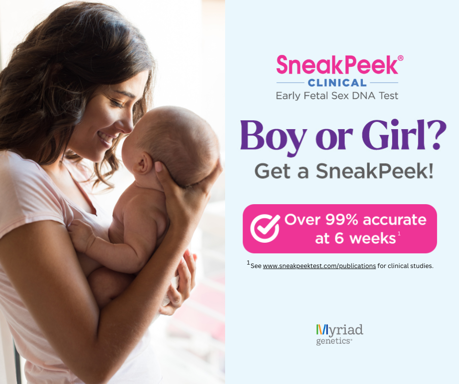 SneakPeek Clinical early gender DNA test