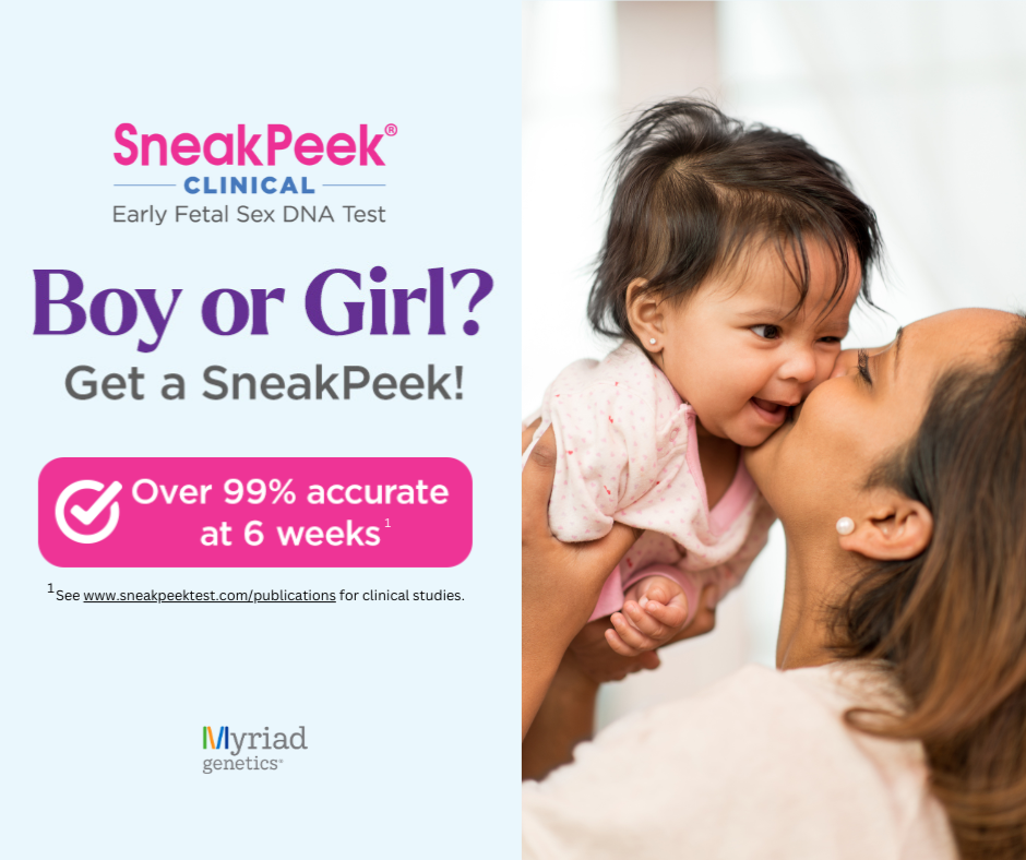 Sneakpeek clinical Early Gender Test with Optivena Mobile phlebotomy