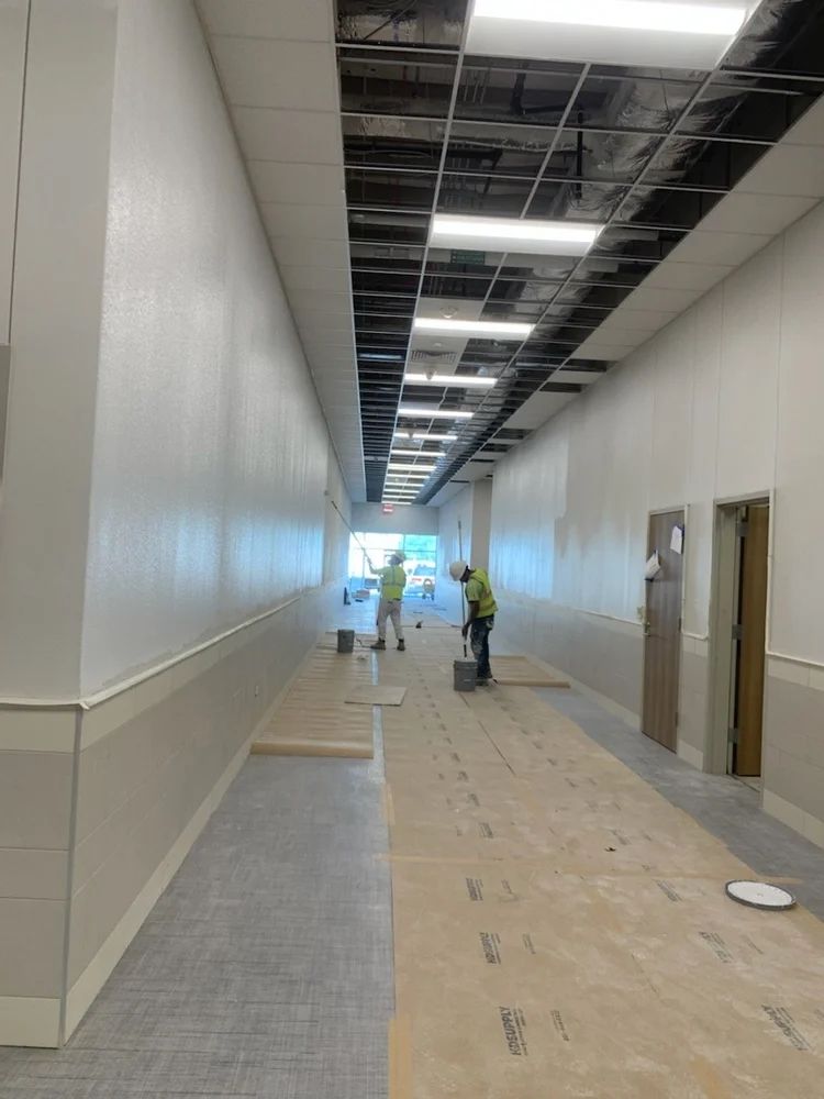 Drywall repair and repainting completed for a clean interior finish
