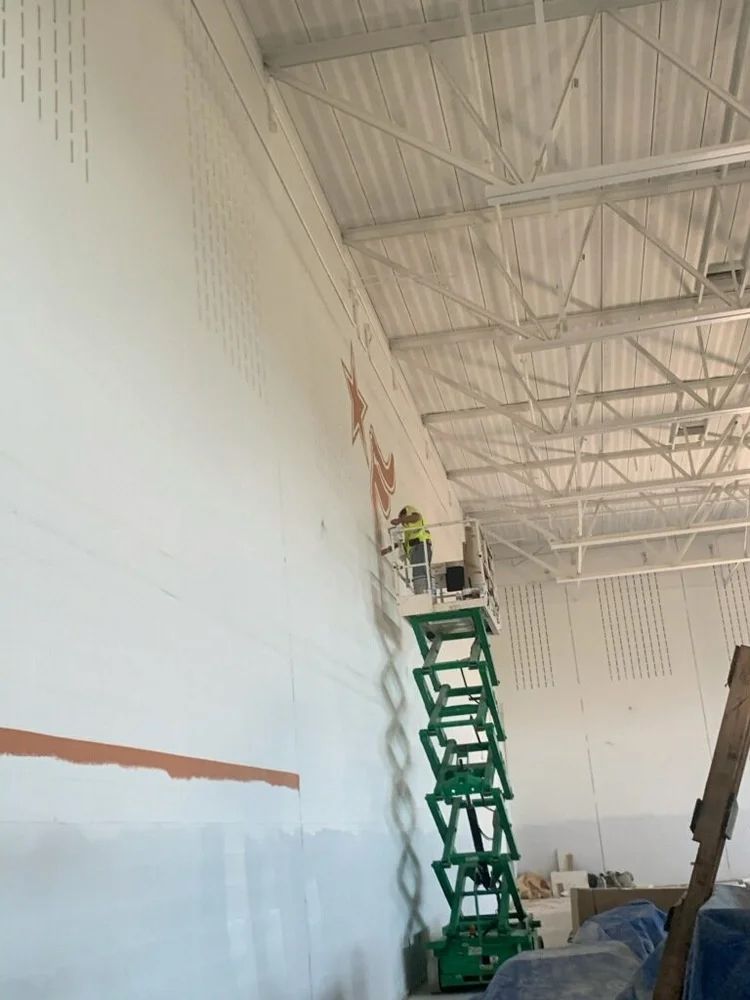 Commercial interior painting project completed for a local business
