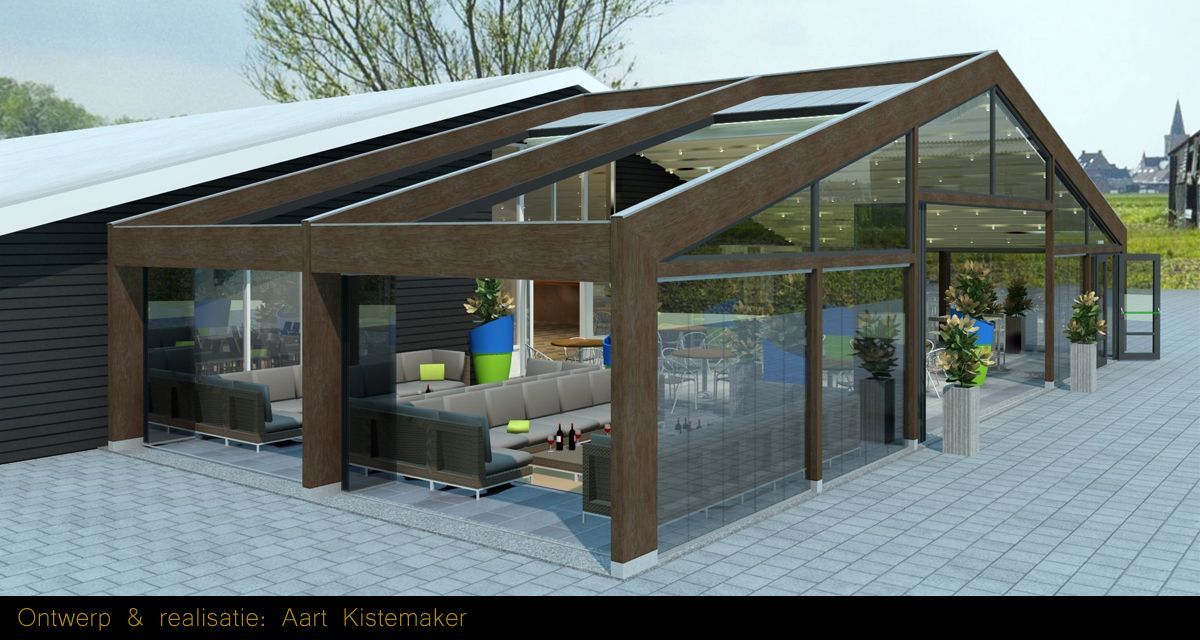 Grote terrasoverkappingen maken we mogelijk met op maat vervaardigde Glu-Lam balken. Sterk, veelzijdig en in ieder vorm leverbaar.