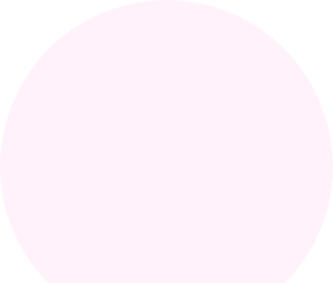 Círculo rosa claro centralizado em um fundo branco