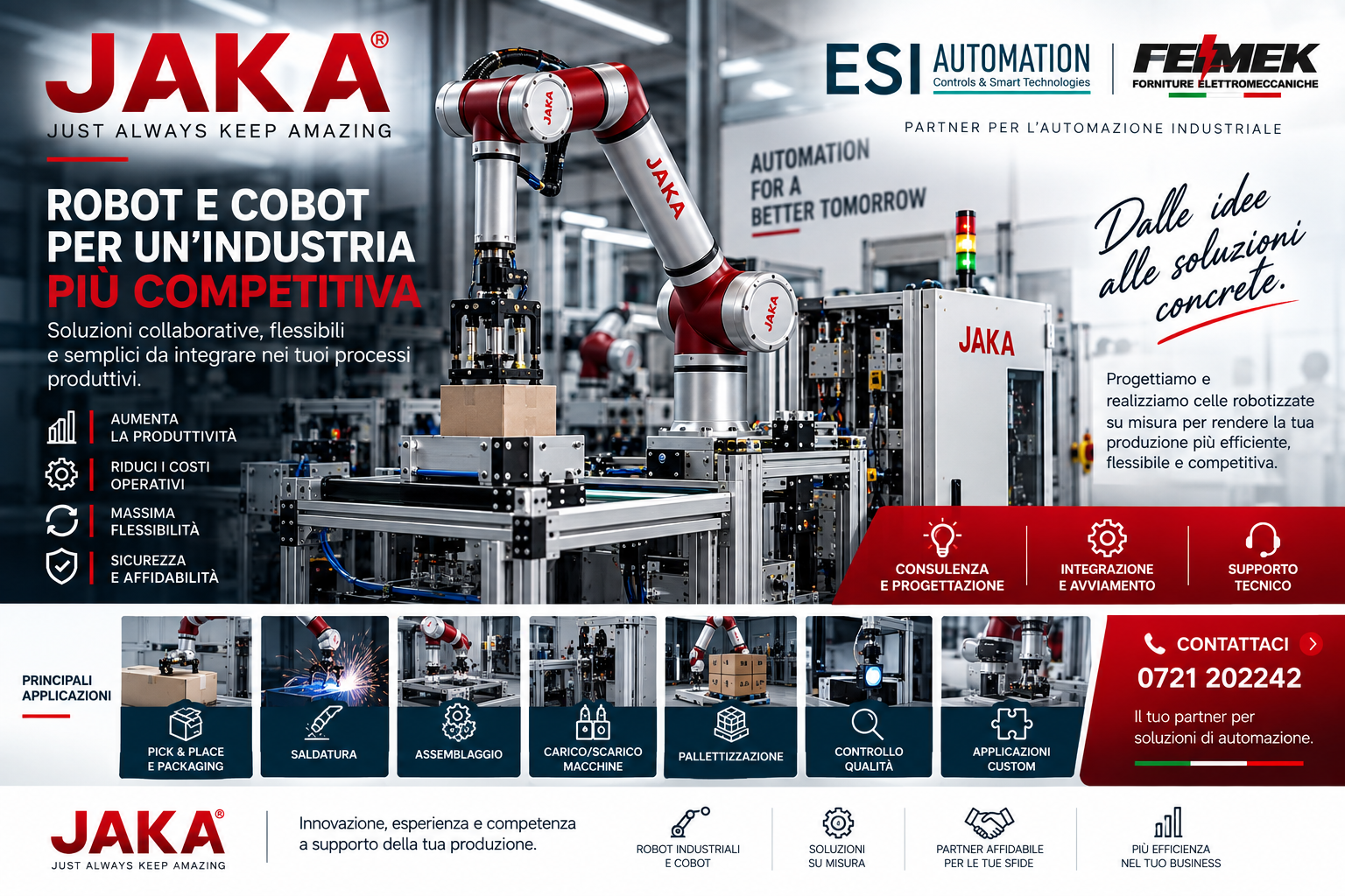 Robot collaborativi JAKA per automazione industriale