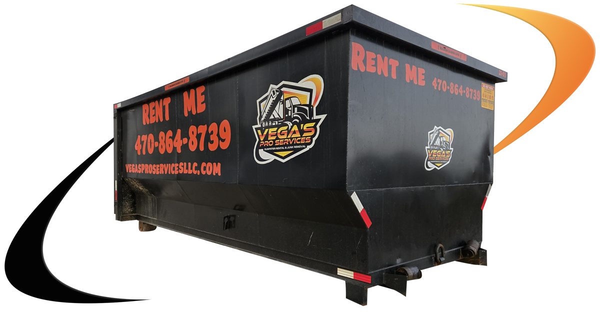 Black dumpster with