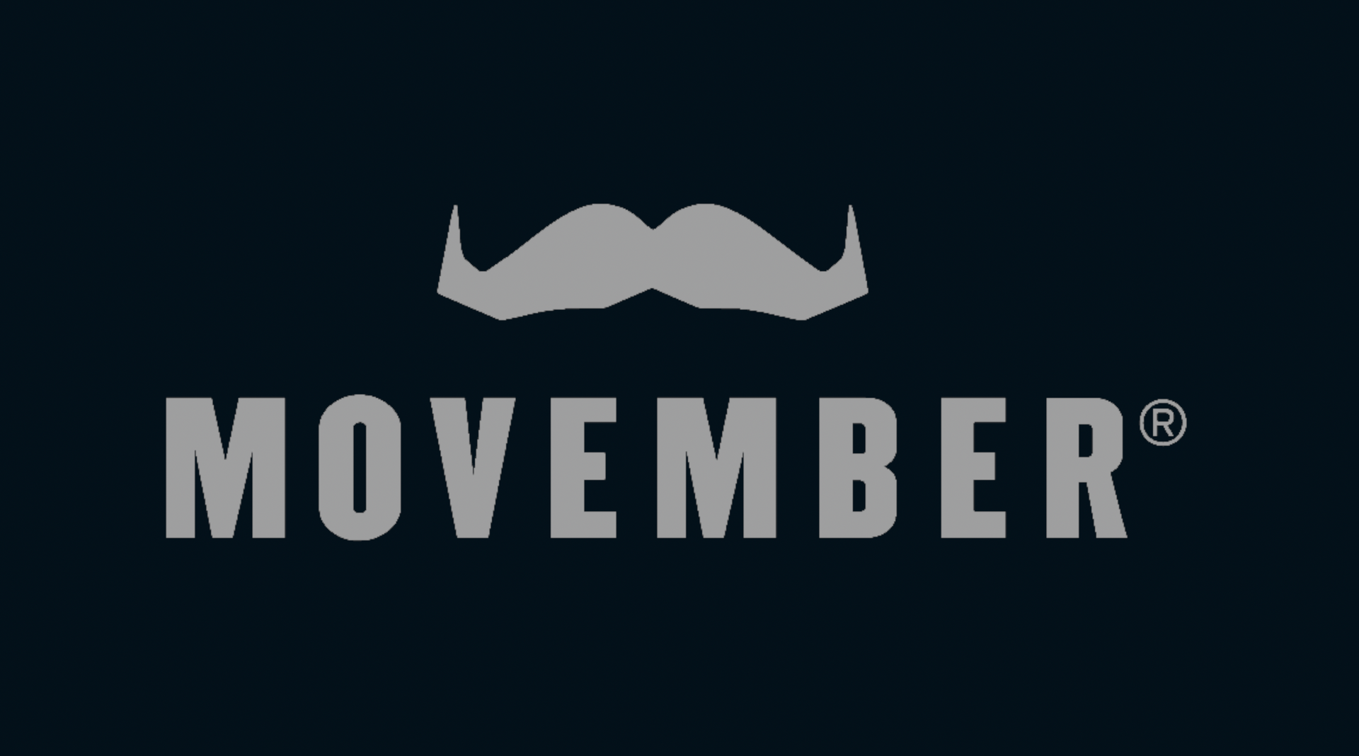 A movember logo with a mustache on it