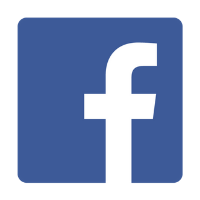 Facebook logo, white