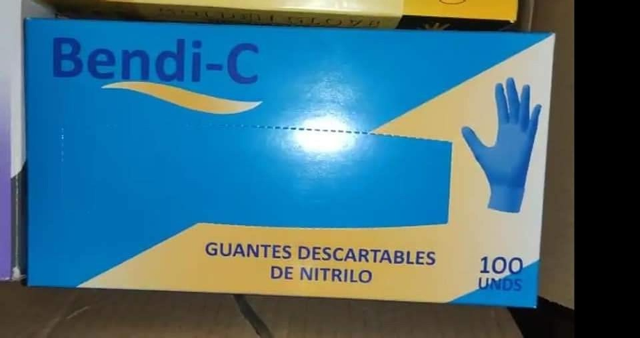 Telas Chano  y  Comercial Villegas, guantes de altex.