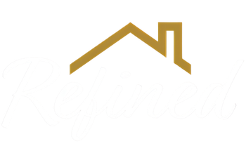 Gold angular roofline logo on a white background