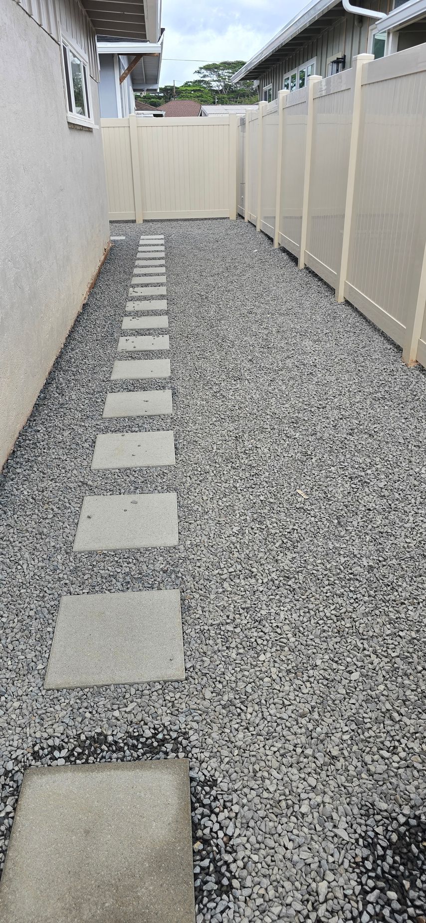 pathway and gravel installation