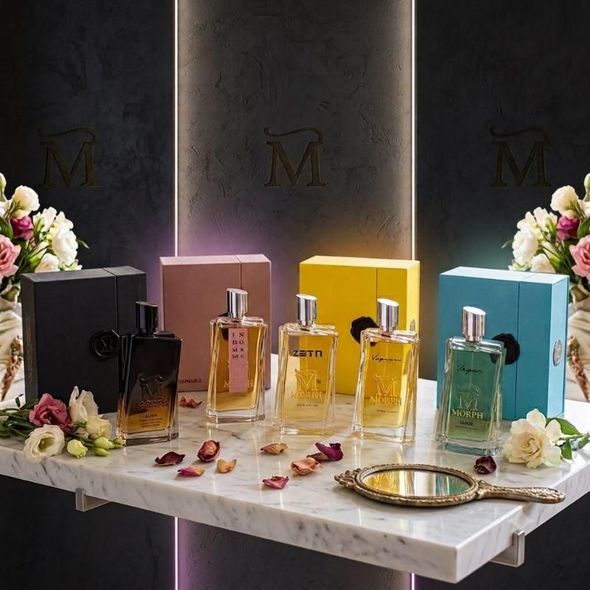cucina angolare con pensili bianchi, piano e rivestimenti in marmo