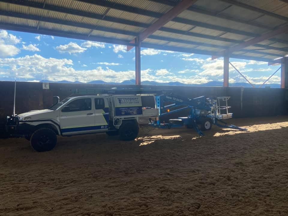 Company Vehicle With Equipment — Tarbert Electrical In Loomberah NSW