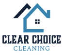 A logo for clear choice cleaning with a house on it