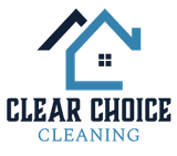 A logo for clear choice cleaning with a house on it