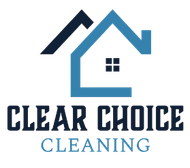 A logo for clear choice cleaning with a house on it