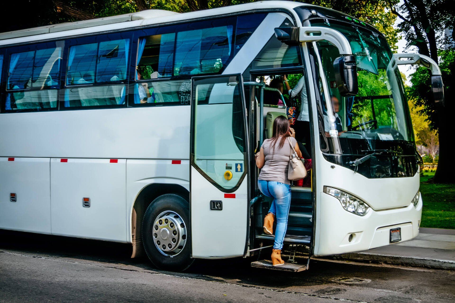 People Boarding Bus