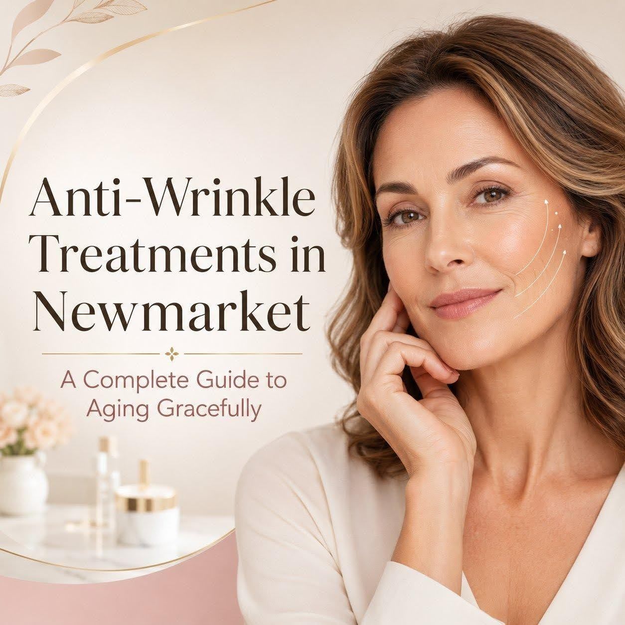 Woman with youthful skin representing anti-wrinkle treatments and facial rejuvenation in Newmarket