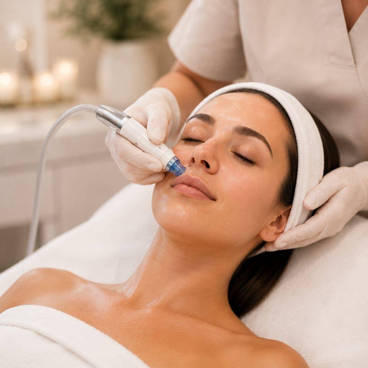 HydraBrasion PRO hydration facial treatment helping restore moisture and improve skin radiance in Newmarket