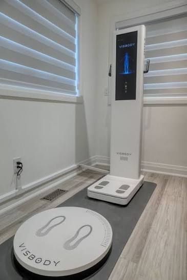 Visbody body composition scanner at N.H.F Clinics in Newmarket, Ontario