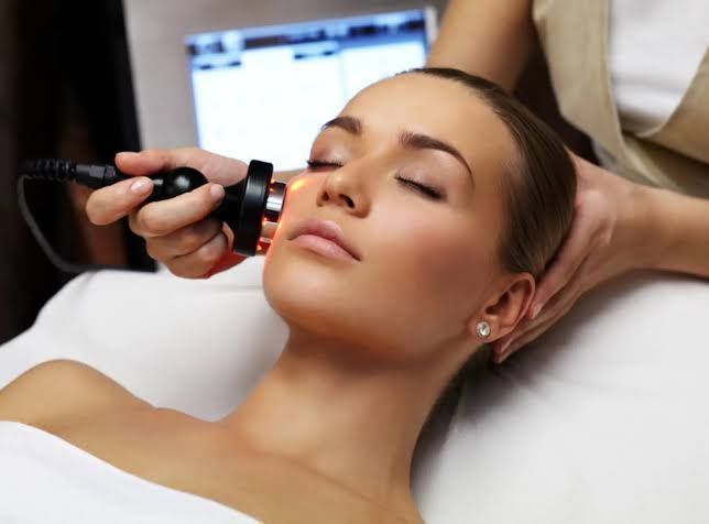 Professional facial resurfacing treatment being performed at a skin clinic in Newmarket