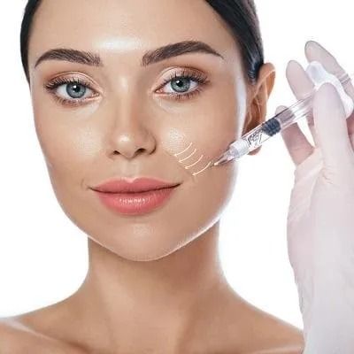 Anti-wrinkle injection treatment targeting facial lines at a medical clinic in Newmarket