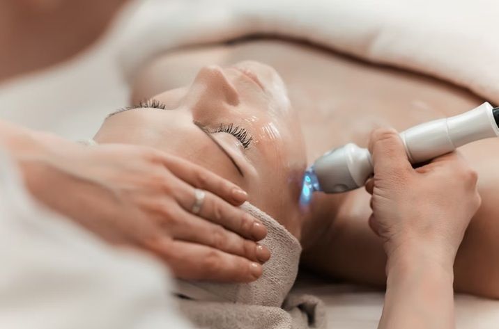 Professional facial skin treatment performed at a medical spa in Newmarket