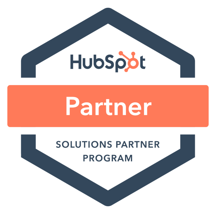 A Hubspot partner solutions badge.