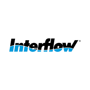 The interflow logo is blue and black on a white background.