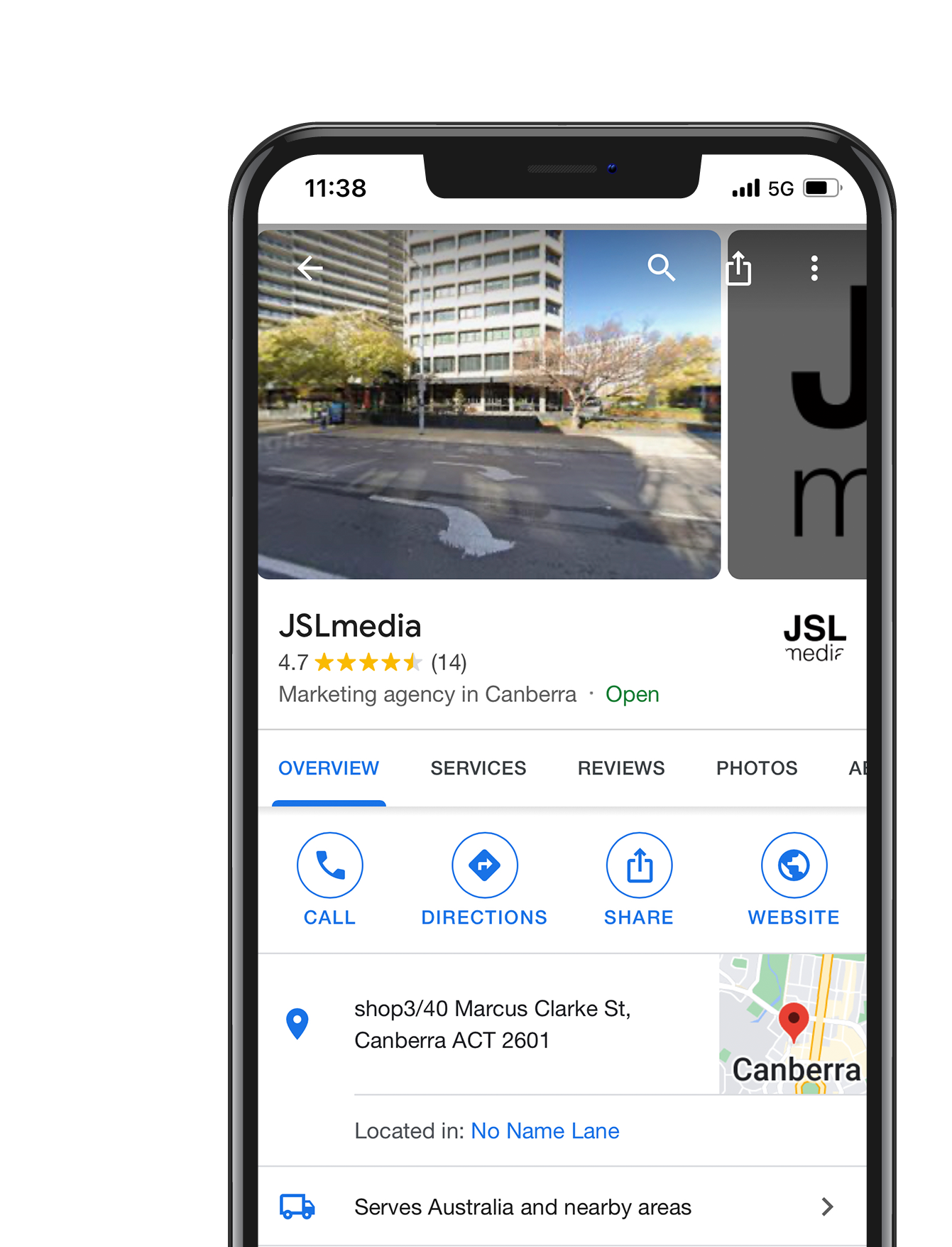A cell phone with a google maps app open on it.