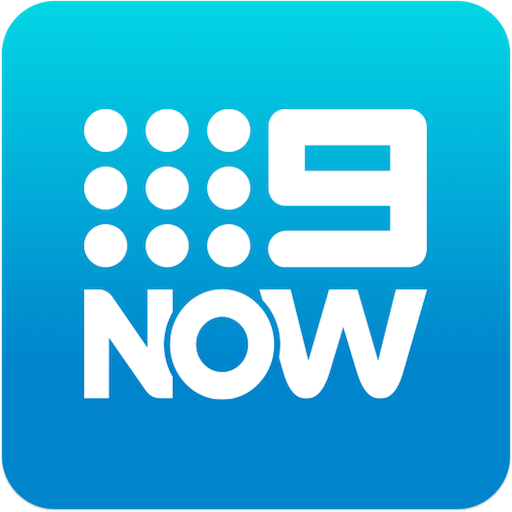 A blue square with the 9 now logo on it