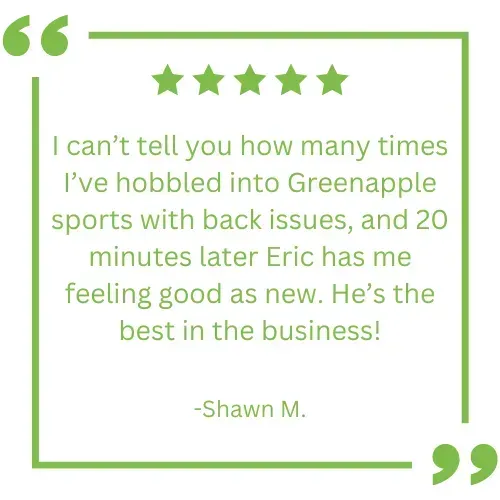 Shawn's Review — Charlotte, NC  — Greenapple Sports & Wellness