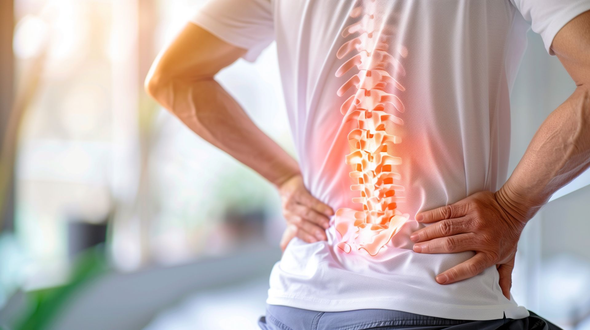 Person with low back pain, showcasing arthrostim chiropractic therapy for targeted relief.