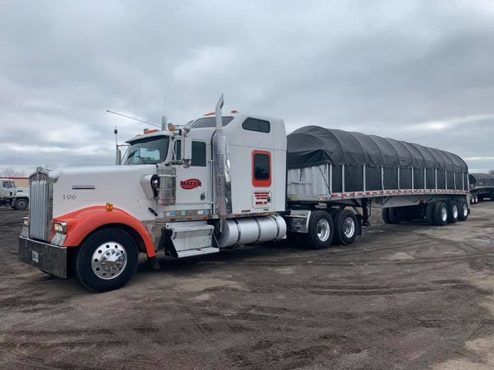 Large white and red truck — Gary, IN — Macer Transportation Large white and red truck — Gary, IN — Macer Transportation