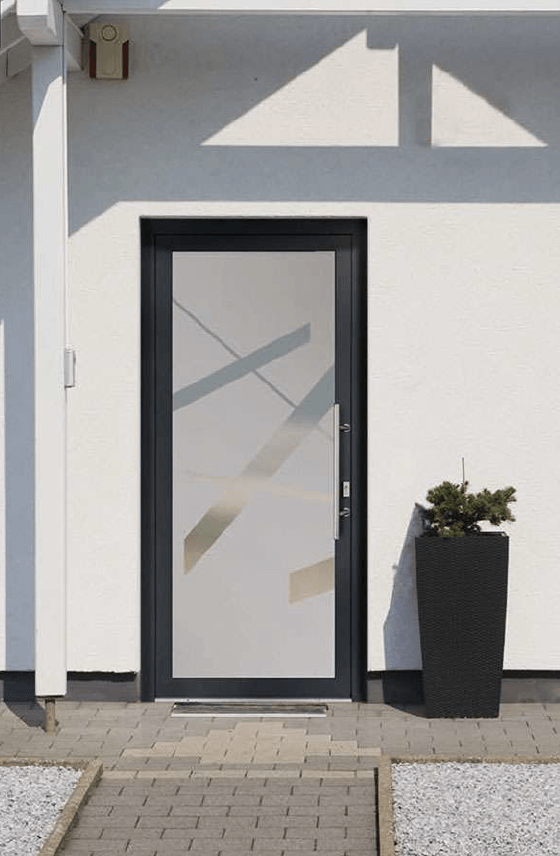 Porte d'entrée motif design Verrissima - Trihome menuiseries
