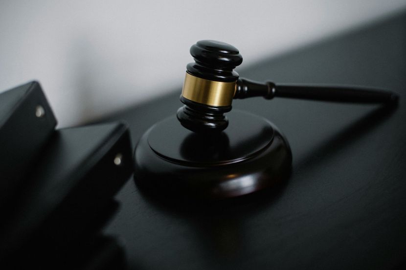 A close up of a court seal on a piece of paper